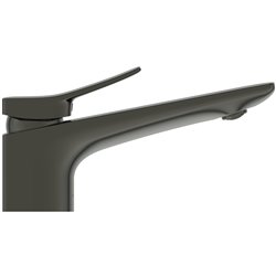 Mitigeur lavabo monotrou Check gris magnétique, sans tirette ni vidage