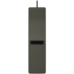 Mitigeur lavabo monotrou Check gris magnétique, tirette et vidage bonde métal