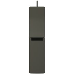 Mitigeur lavabo monotrou Check réhaussé, gris magnétique, tirette et vidage bonde métal