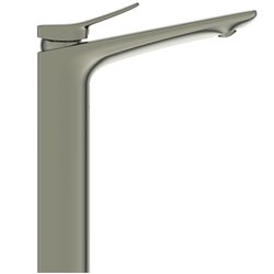 Mitigeur lavabo monotrou Check réhaussé, gris orage, sans tirette ni vidage