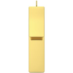 Mitigeur lavabo monotrou Check réhaussé, or brossé, tirette et vidage bonde métal