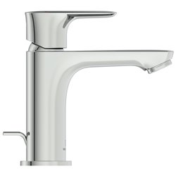 Mitigeur lavabo monotrou Connect Air chrome, tirette et vidage bonde métal