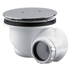 Bonde siphon ø90 mm avec enjoliveur métal