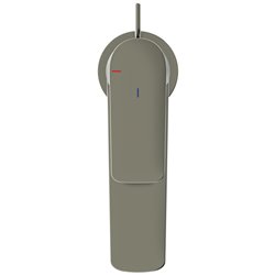 Mitigeur lavabo monotrou Connect Air gris orage, tirette et vidage bonde métal