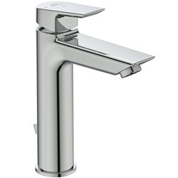 Mitigeur lavabo monotrou Grande Tesi avec tirette et vidage bonde métal