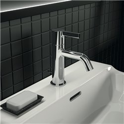 Mitigeur lavabo monotrou Joy chrome, tirette et vidage bonde métal