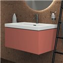 Mitigeur lavabo monotrou Joy gris magnétique, tirette et vidage bonde métal