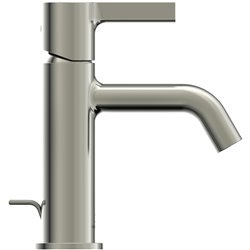 Mitigeur lavabo monotrou Joy gris orage, tirette et vidage bonde métal