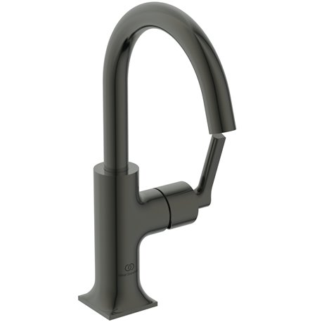 Mitigeur lavabo monotrou Joy Neo Sans tirette ni vidage Gris magnétique