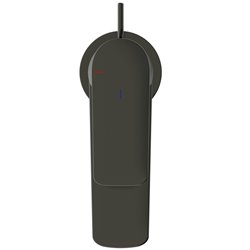 Mitigeur lavabo monotrou Piccolo Connect Air gris magnétique, tirette et vidage bonde métal