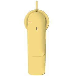 Mitigeur lavabo monotrou Piccolo Connect Air or brossé, tirette et vidage bonde métal