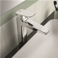 Mitigeur lavabo réhaussé Blue Start Ceraplan avec tirette et vidage H 321 mm