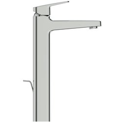 Mitigeur lavabo réhaussé Ceraplan avec tirette et vidage H 321 mm