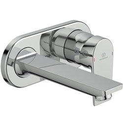 Mitigeur lavabo Tesi mural, saillie 173 mm, avec corps à encastrer