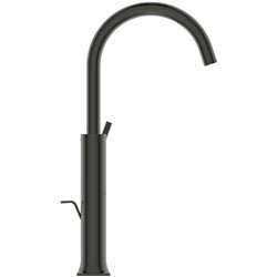 Mitigeur réhaussé lavabo monotrou Joy Neo Avec tirette et vidage Gris magnétique