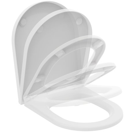 Abattant WC Blend Curve Frein de chute Soie Blanche Abattant WC Blend Curve Frein de chute Soie Blanche