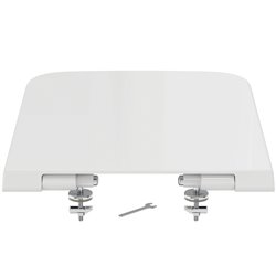 Abattant WC Blend Cube Frein de chute Recouvrant Blanc Brillant