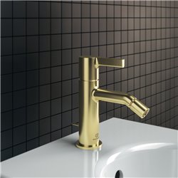 Robinet bidet Joy or brossé, avec tirette et vidage bonde métal