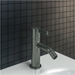 Robinet bidet Joy gris magnétique, avec tirette et vidage bonde métal