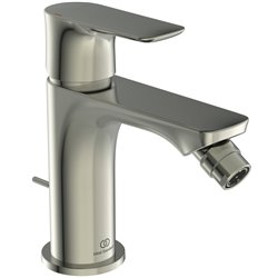 Robinet bidet Connect Air gris orage, avec tirette et vidage bonde métal