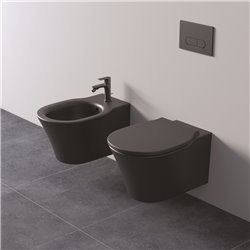 Robinet bidet Connect Air gris magnétique, avec tirette et vidage bonde métal
