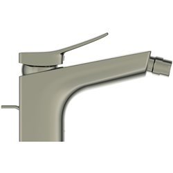 Robinet bidet Check gris orage, avec tirette et vidage bonde métal