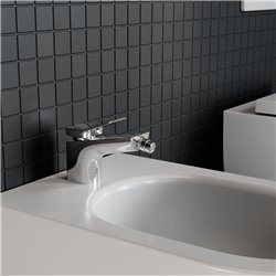 Robinet bidet Check chrome, avec tirette et vidage bonde métal