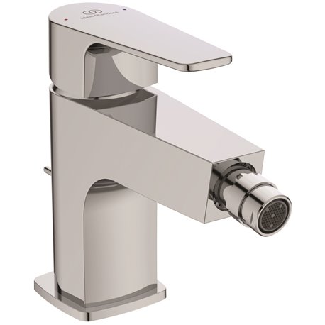 Robinet bidet Cerafine D avec tirette et vidage bonde polypropylène