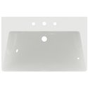 Lavabo monobloc Tipo-Z 3 trous Blanc brillant