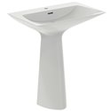 Lavabo monobloc Tipo-Z 1 trou Soie blanche