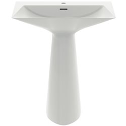 Lavabo monobloc Tipo-Z 1 trou Soie blanche