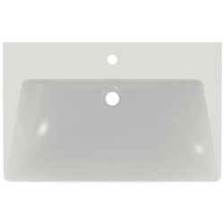 Lavabo monobloc Tipo-Z 1 trou Soie blanche