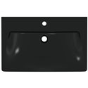 Lavabo monobloc Tipo-Z 1 trou Noir brillant