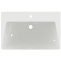 Lavabo monobloc Tipo-Z 1 trou Blanc brillant