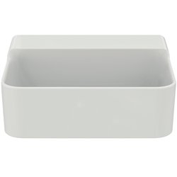 Lave-mains Conca 40x35 cm sans trop-plein et sans trou de robinetterie Blanc Brillant