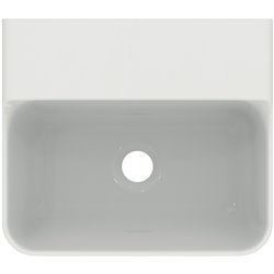 Lave-mains Conca 40x35 cm sans trop-plein et sans trou de robinetterie Blanc Brillant