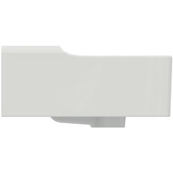 Lave-mains Conca 40x30 cm avec trop-plein et trou de robinetterie Blanc Brillant