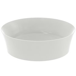 Vasque Ipalyss Soie Blanche Ø40 cm sans trop plein et sans plage de robinetterie