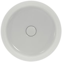Vasque Ipalyss Soie Blanche Ø40 cm sans trop plein et sans plage de robinetterie