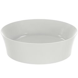 Vasque Ipalyss Soie Blanche Ø40 cm sans trop plein et sans plage de robinetterie