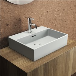 Vasque Extra 50x40 cm avec trop-plein et avec plage de robinetterie