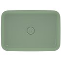 Vasque Ipalyss Sauge 55x38 cm sans trop plein et sans plage de robinetterie