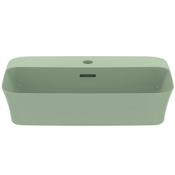 Vasque Ipalyss Sauge 55x38 cm avec trop plein et avec plage de robinetterie