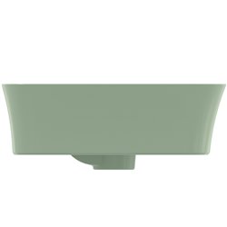 Vasque Ipalyss Sauge 55x38 cm avec trop plein et avec plage de robinetterie