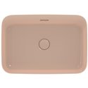 Vasque Ipalyss Nude 55x38 cm avec trop plein et sans plage de robinetterie