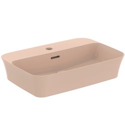 Vasque Ipalyss Nude 55x38 cm avec trop plein et avec plage de robinetterie