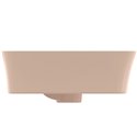 Vasque Ipalyss Nude 55x38 cm avec trop plein et avec plage de robinetterie