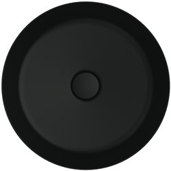 Vasque Ipalyss Noir Mat Ø40 cm sans trop plein et sans plage de robinetterie