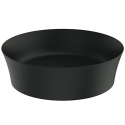 Vasque Ipalyss Noir Mat Ø40 cm sans trop plein et sans plage de robinetterie