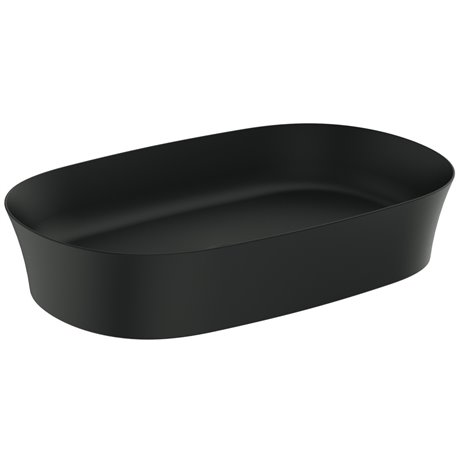 Vasque Ipalyss Noir Mat 60x38 cm sans trop plein et sans plage de robinetterie